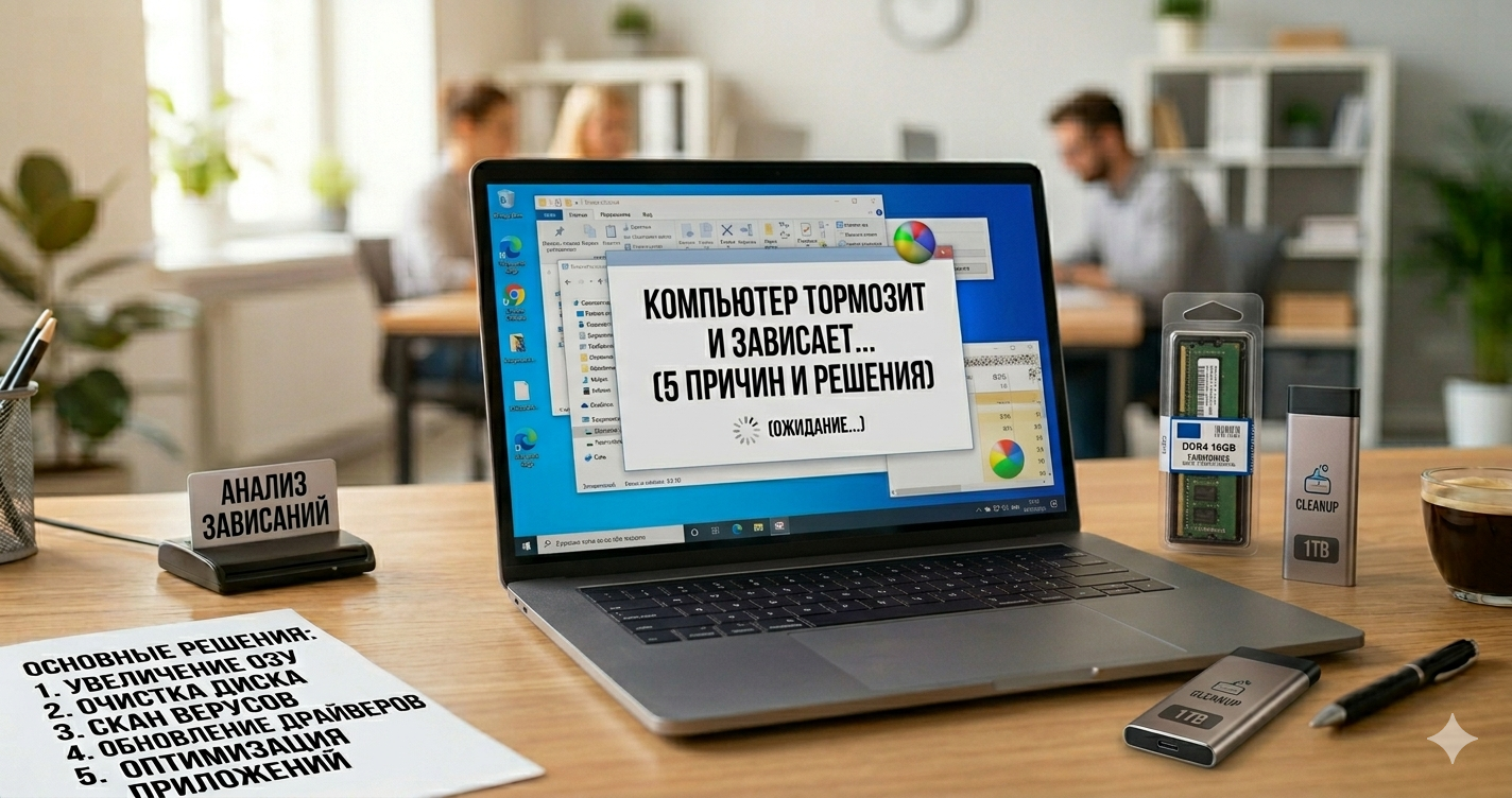 Компьютер тормозит и зависает — диагностика и апгрейд в Полоцке